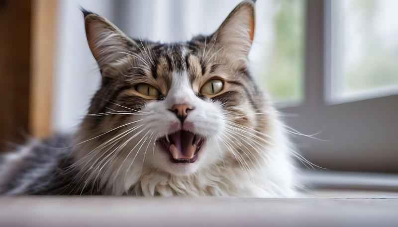 Nysningar hos en katt